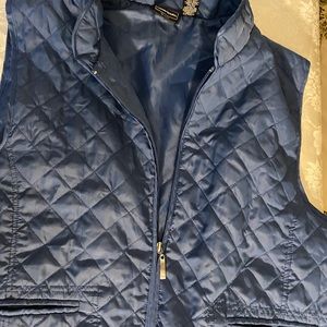 Bobbie Brooks EUC Quilted Blue Vest size 2X
